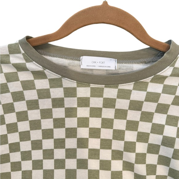 Oak + Fort Checkerboard Long Sleeve Tee - Picture 4 of 6